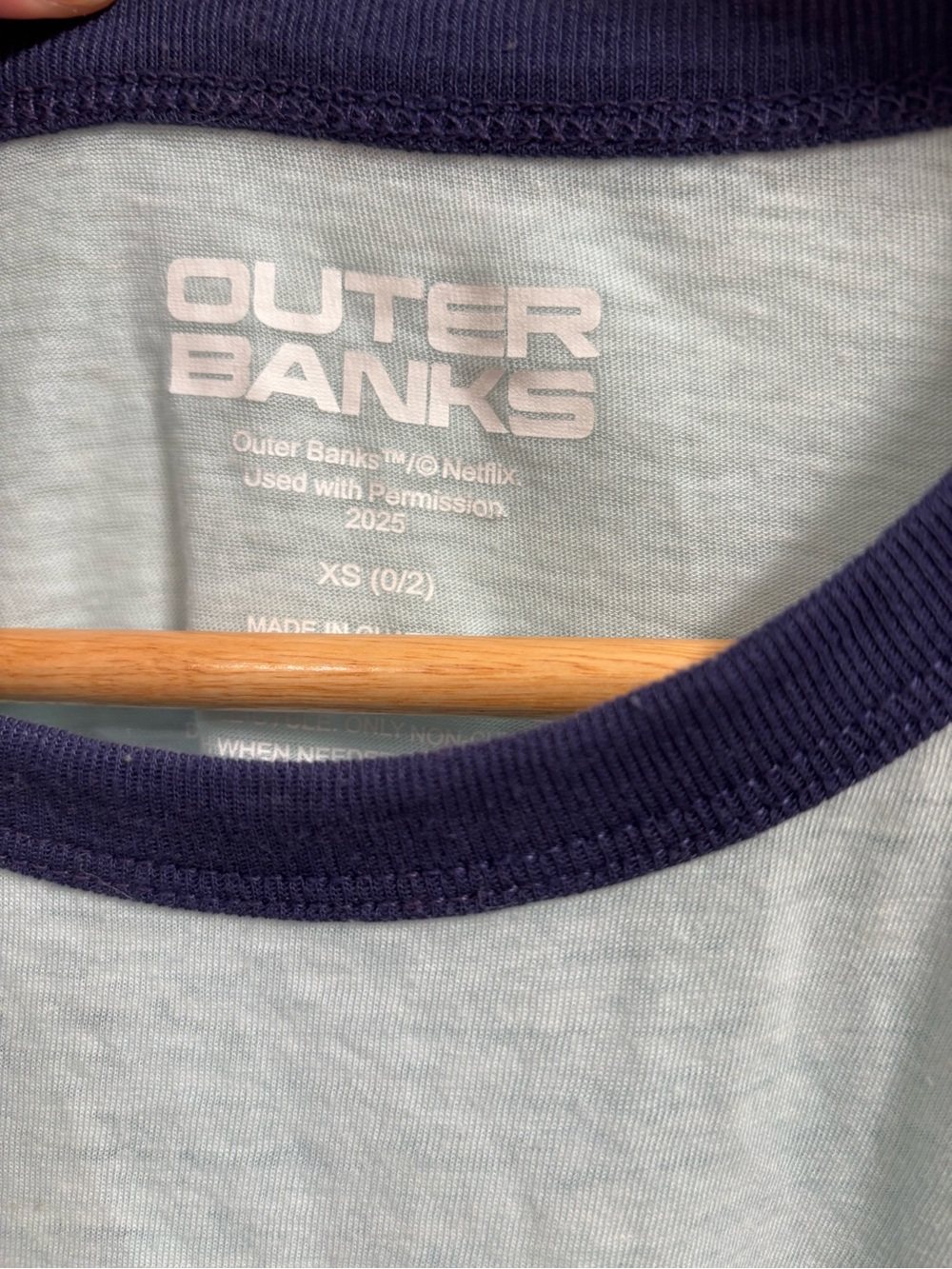 Bundle: Blue Joggers, White Crop Top, Black-White Striped Crop Top, OB Crop Top - Picture 11 of 11